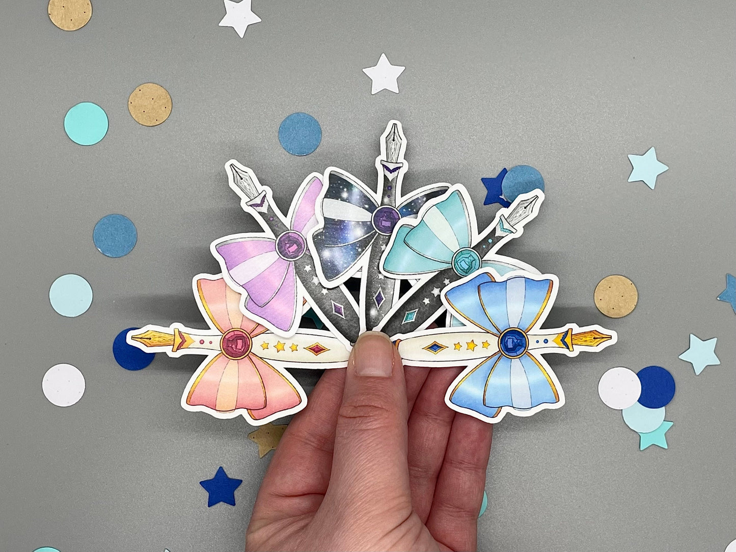 Matte Vinyl Magical Girl Fountain Pen Sticker