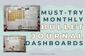 Must-Try Monthly Bullet Journal Dashboards