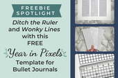 Freebie Spotlight: Ditch the Ruler and Wonky Lines with this Year in Pixels Template