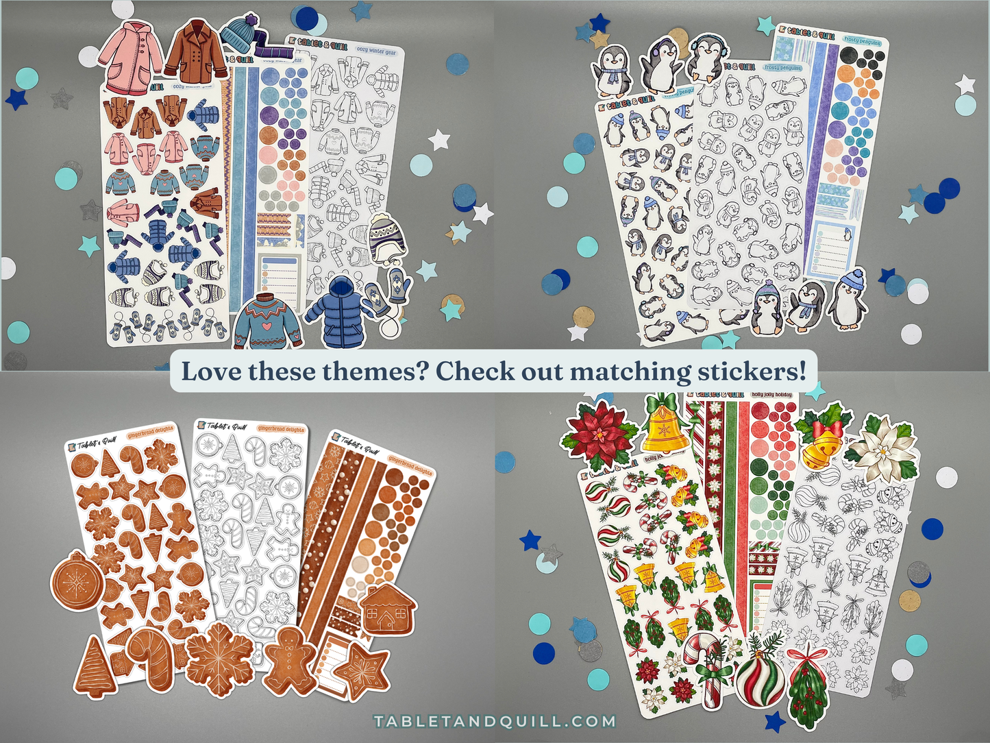 Printable Tiny Winter Coloring Books Bundle