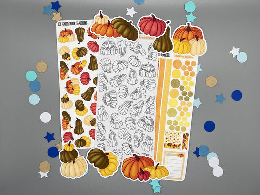 Autumn Pumpkins Sticker Bundle