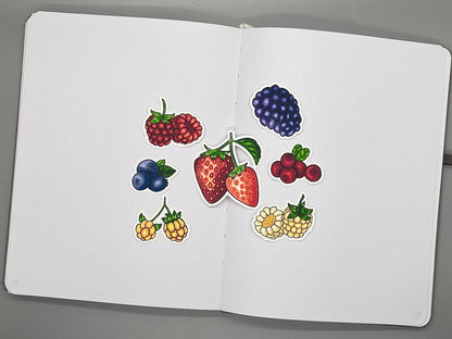 Berry Themed Berry Patch Die Cut Sticker Flakes