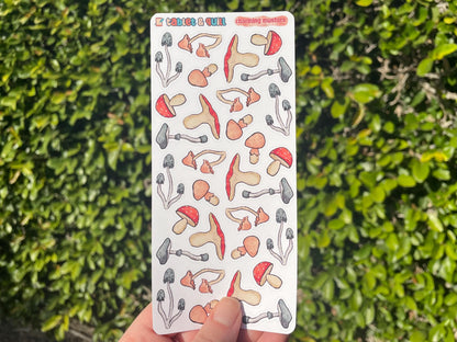 Mushroom Themed Charming Mushies Color Sticker Sheet