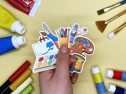 Art Themed Creative Endeavors Die Cut Sticker Flakes