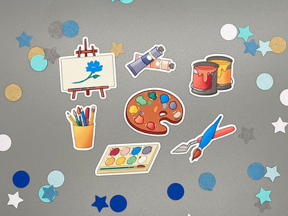 Art Themed Creative Endeavors Die Cut Sticker Flakes