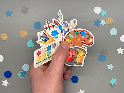 Art Themed Creative Endeavors Die Cut Sticker Flakes