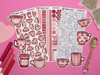 Valentine's Tea Sticker Bundle