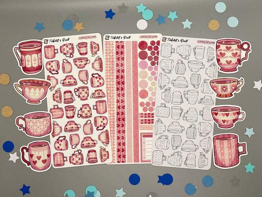 Valentine's Tea Sticker Bundle