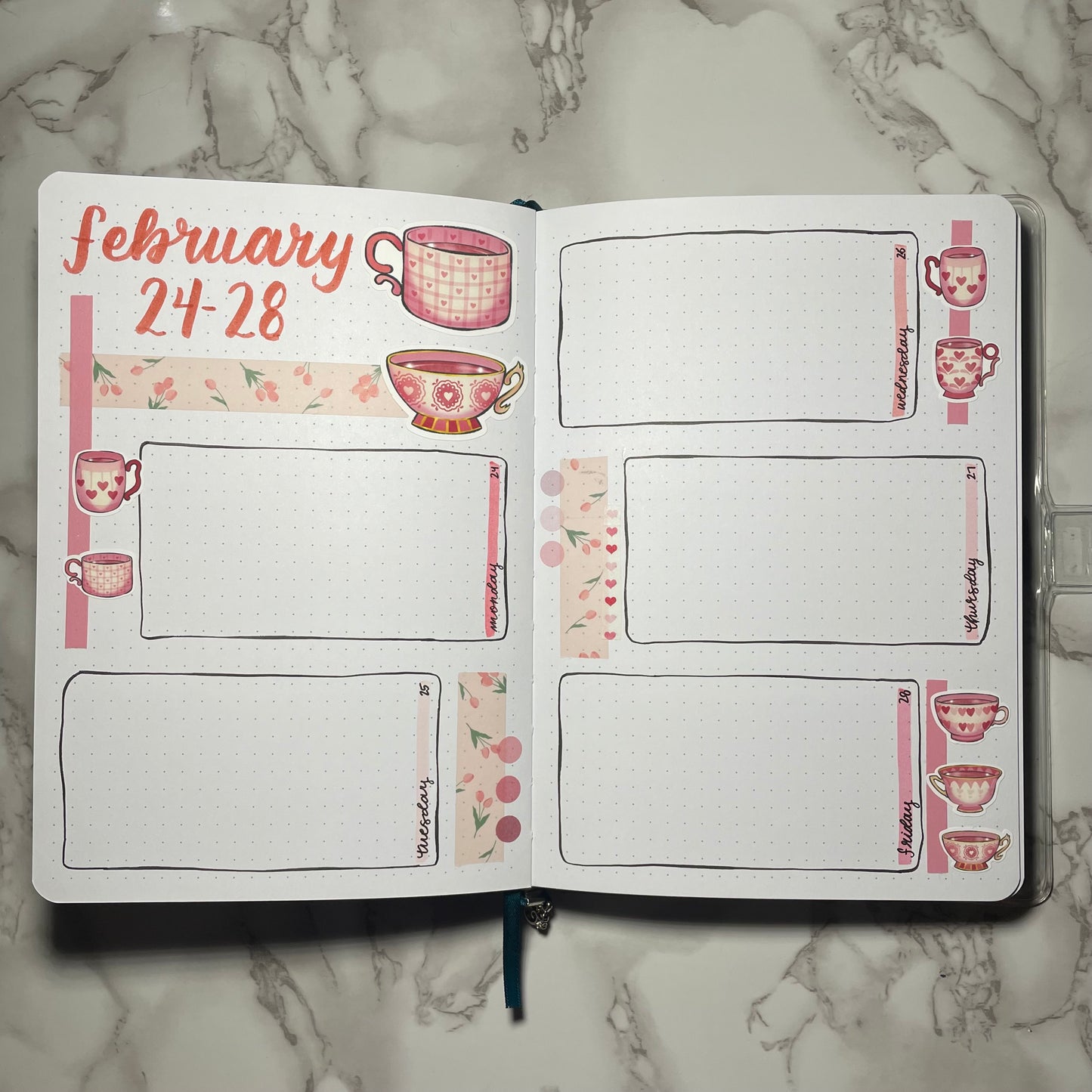 Valentine Themed Cupful of Love Color Sticker Sheet