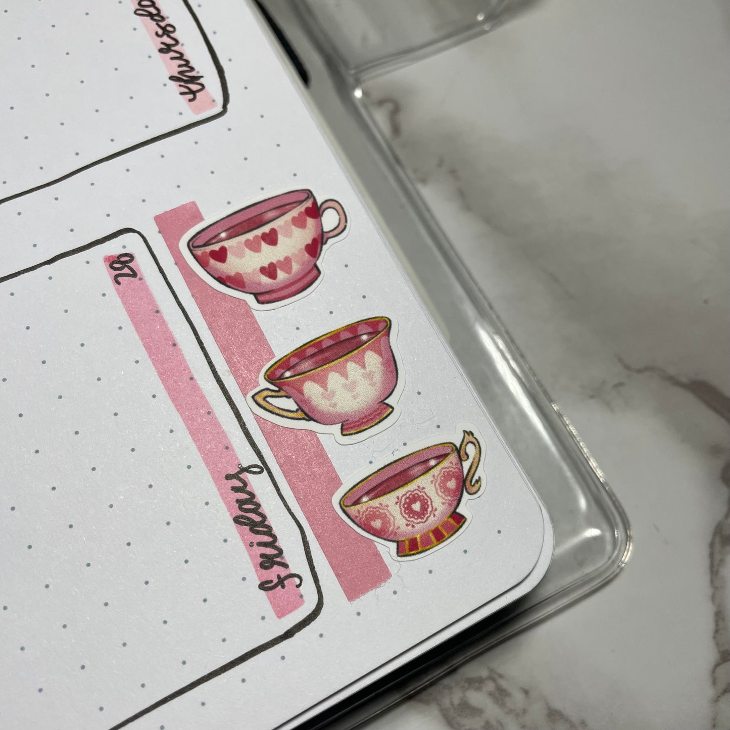 Valentine Themed Cupful of Love Color Sticker Sheet