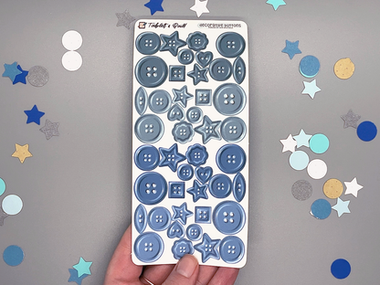 Realistic Decorative Buttons Sticker Sheet