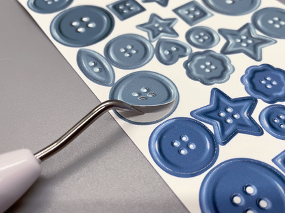 Realistic Decorative Buttons Sticker Sheet