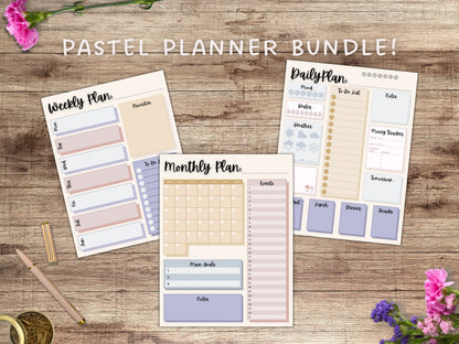 Pastel Planner Printable Pages