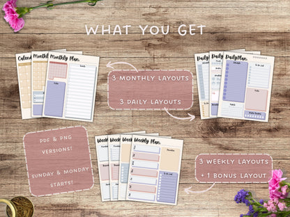 Pastel Planner Printable Pages