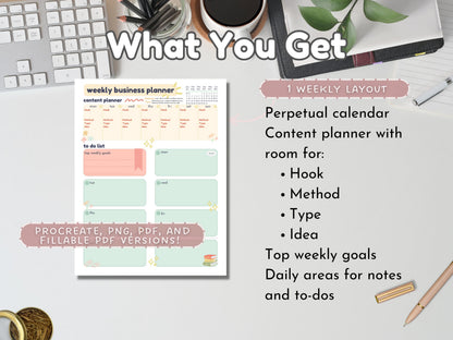 Pastel Small Business Planner Printable Pages