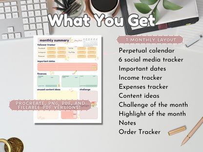 Pastel Small Business Planner Printable Pages