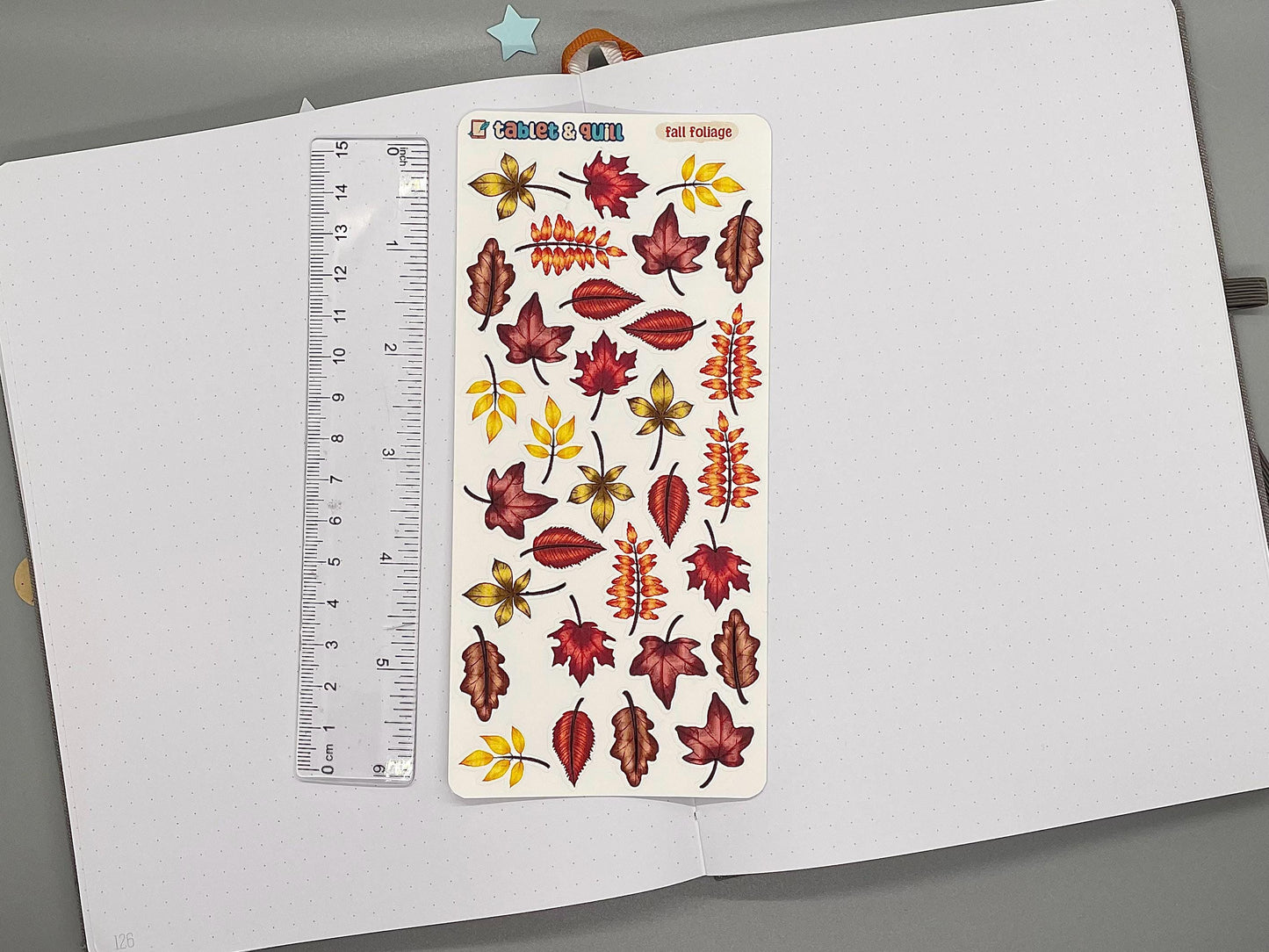 Autumn Leaves Themed Fall Foliage Color Sticker Sheet