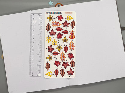 Autumn Leaves Themed Fall Foliage Color Sticker Sheet