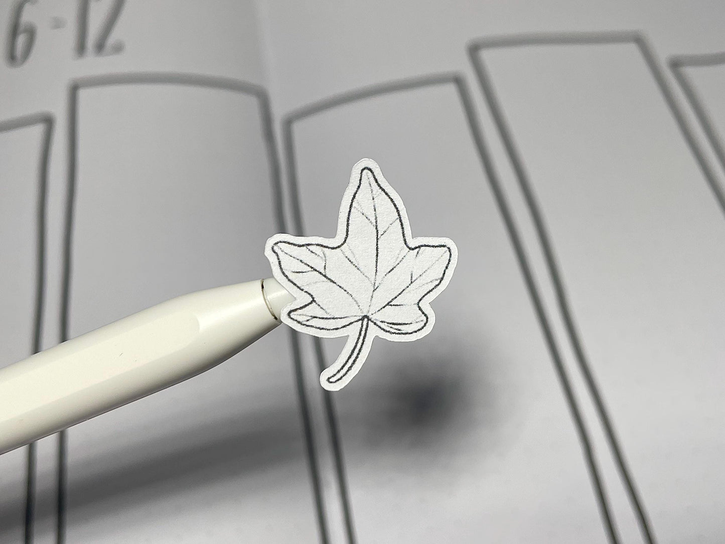 Autumn Leaves Themed Fall Foliage DIY Color Black & White Sticker Sheet