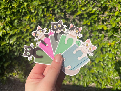 Cat Journal Sticker Matte Paper or Laminated Vinyl