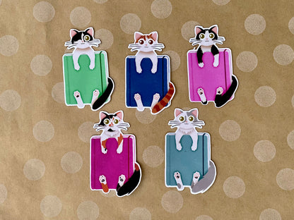 Cat Journal Sticker Matte Paper or Laminated Vinyl