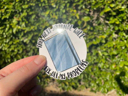 Journaling Themed Matte Paper or Laminated Vinyl Sticker