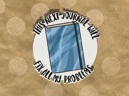 Journaling Themed Matte Paper or Laminated Vinyl Sticker