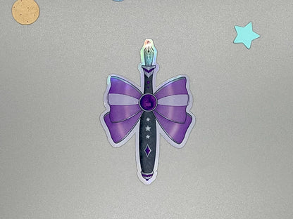 Glossy Holographic Magical Girl Fountain Pen Sticker