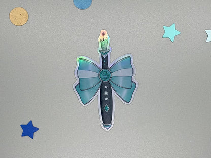 Glossy Holographic Magical Girl Fountain Pen Sticker