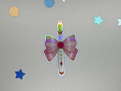 Glossy Holographic Magical Girl Fountain Pen Sticker