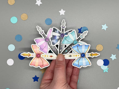 Matte Vinyl Magical Girl Fountain Pen Sticker