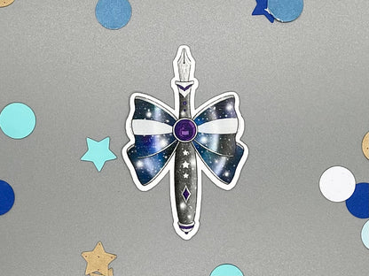 Matte Vinyl Magical Girl Fountain Pen Sticker