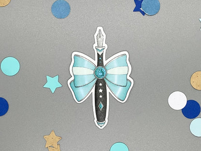 Matte Vinyl Magical Girl Fountain Pen Sticker