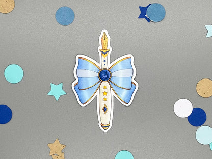 Matte Vinyl Magical Girl Fountain Pen Sticker