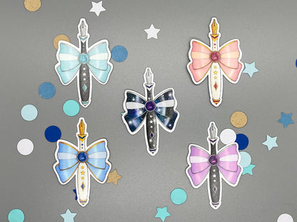 Matte Vinyl Magical Girl Fountain Pen Sticker
