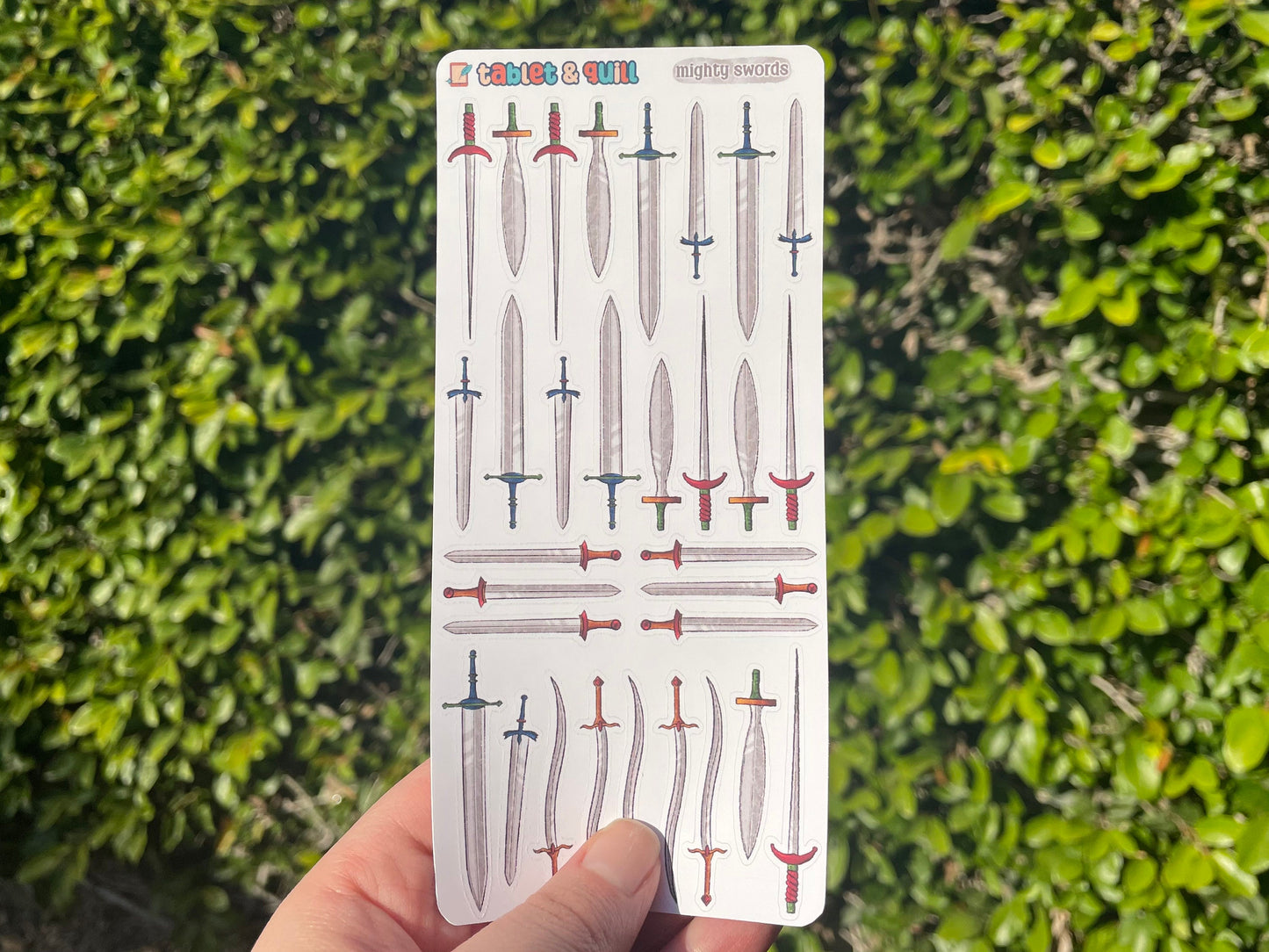 Sword Themed Mighty Swords Color Sticker Sheet
