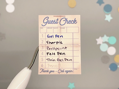 Retro Mini Guest Check Sticker Sheet