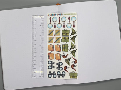 Detective Themed Mysterious Detective Color Sticker Sheet