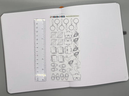 Detective Themed Mysterious Detective DIY Color Black & White Sticker Sheet