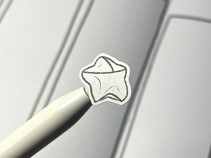 Paper Stars DIY Color Black & White Sticker Sheet