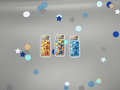 Paper Stars in a Wish Jar Sticker Flakes Die Cut Set