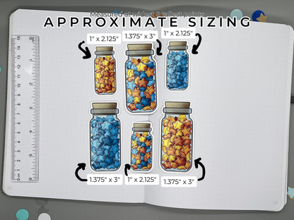 Paper Stars in a Wish Jar Sticker Flakes Die Cut Set