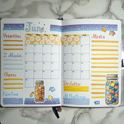 Paper Stars in a Wish Jar Sticker Flakes Die Cut Set