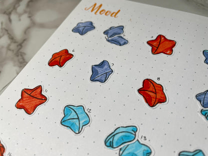 Paper Stars DIY Color Black & White Sticker Sheet