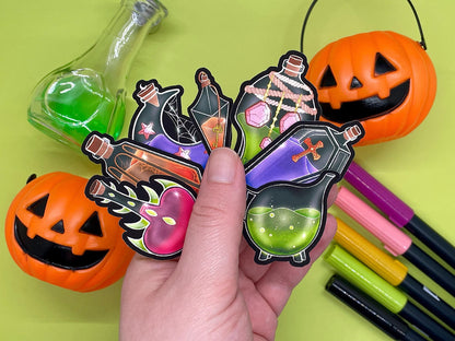 Potion Themed Poisonous Potions Sticker Flakes Die Cut Set