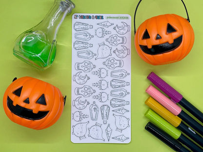 Potion Themed Poisonous Potions DIY Color Black & White Sticker Sheet
