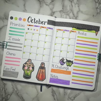 Potion Themed Poisonous Potions Sticker Flakes Die Cut Set