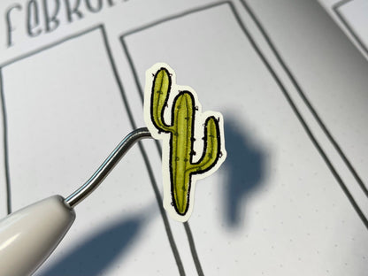 Cactus Themed Prickly Cacti Color Sticker Sheet