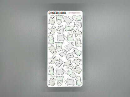 Ghost Themed Spooky Ghosties Color Sticker Sheet