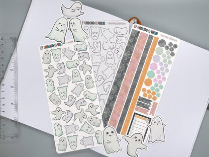 Ghost Themed Spooky Ghosties Color Sticker Sheet
